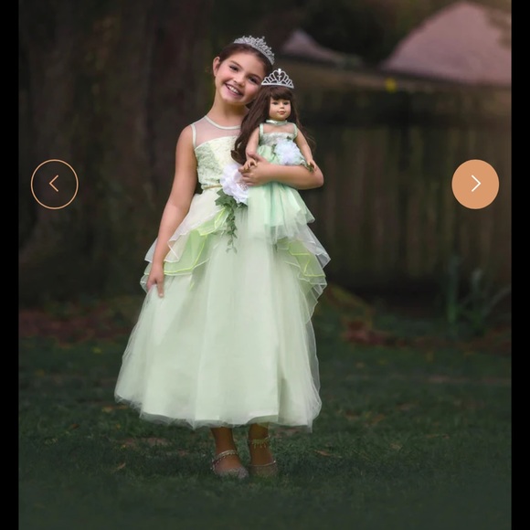 Trish Scully 🐸 👑 Disney Princess Tiana/Princess and the Frog Magical Gown EUC - Picture 5 of 12